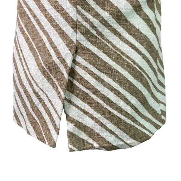 Ann Taylor Zebra Animal Tan Blazer Suit Jacket Size 0P One Button - Picture 6 of 9